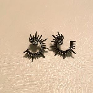Hespera Topaz Radiance stud earrings - gunmetal